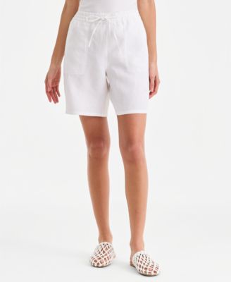 Women's 100% Linen Drawstring Shorts
