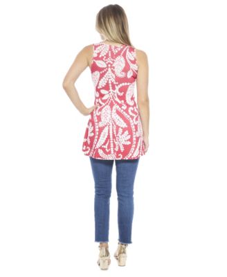 Women's Paisley Scoop Neck Tunic Tank Top