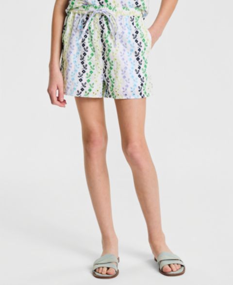 Шорты CeCe Drawstring для девочек, цвет: Белый