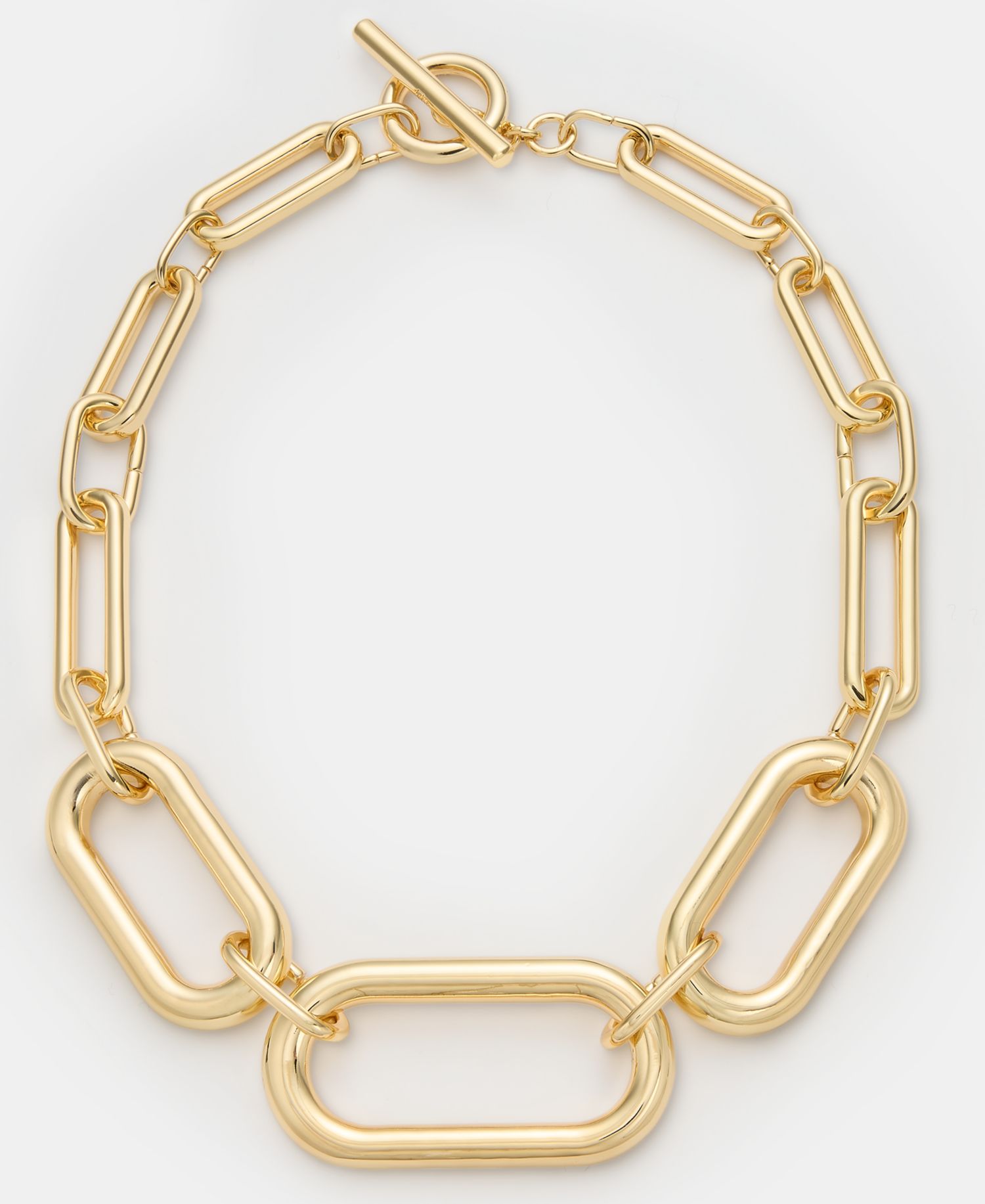 Metal-Tone Large Link Collar Necklace