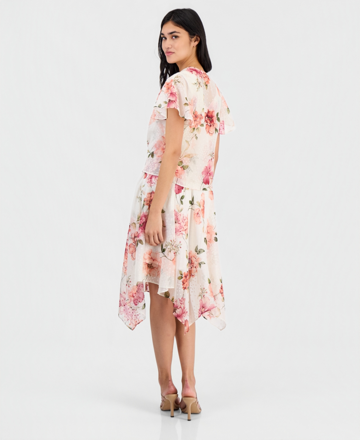 Robbie Bee Petite 2-Pc. Floral Chiffon Jacket & Dress Set