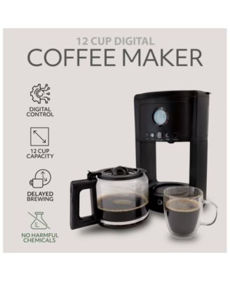 12-Cup Programmable Drip Coffee Maker Machine