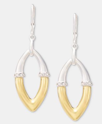 Pave Open Drop Earrings
