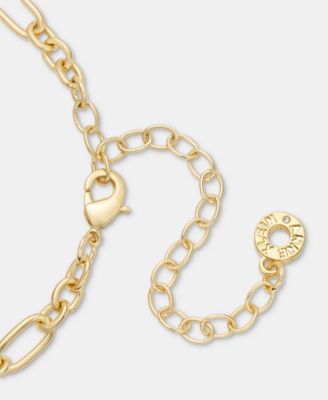 Linked Layered Lariat Necklace, 16" + 3" extender