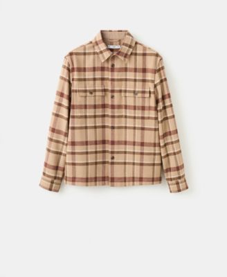 Men's Pockets Check Overshirt