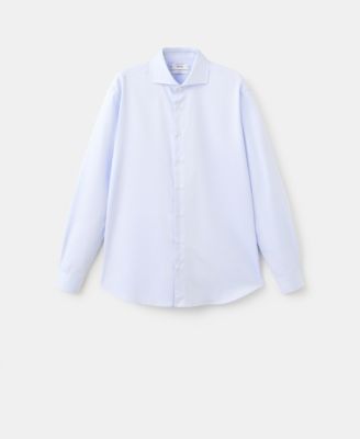 Men's Slim-Fit Twill Fabric Dress Shirt