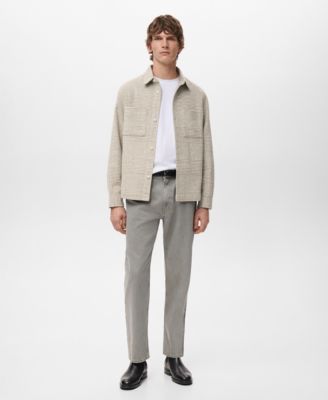 Men's Check Wool-Blend Overshirt