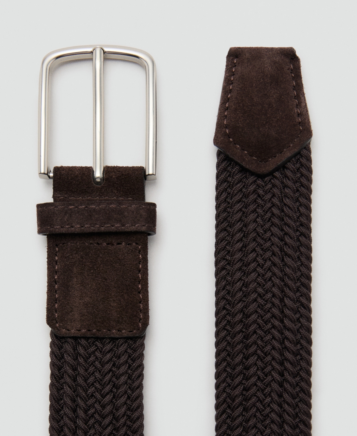 Mango Men's Braided Elastic Belt