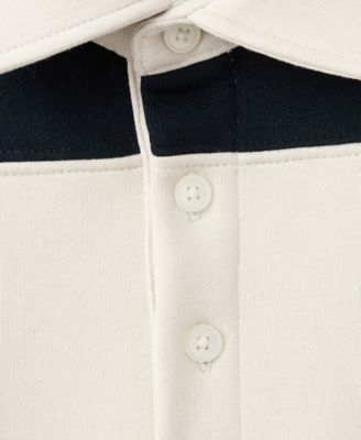 Men's Striped Polo Sweatshirt