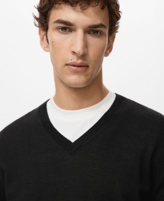 Men's Merino Wool V-Neck Sweater