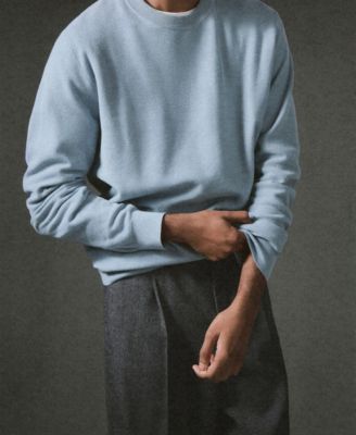 Men's Microstructured Cotton Knitted Sweater