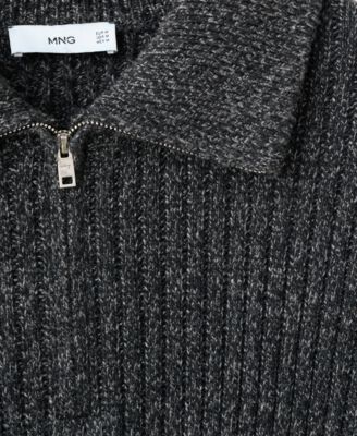 Men's Wool-Blend Zipper Sweater