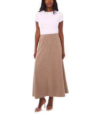 Women's Solid A-Line Maxi Skirt