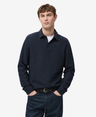 Men's Knitted Structured Polo Sweater