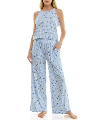 Women's High Neck Tank Top & Pants, 2-Piece Set