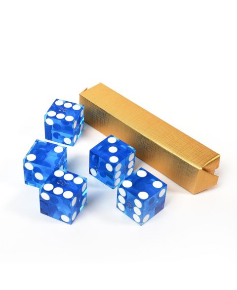 Детские игрушки GSE Games & Sports Expert Vegas Casino Style Razor-Sharp Craps Dice 5-Piece Set, от 14 лет, цвет: Синий