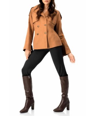 Women's Short Double-Breasted Trench Coat
