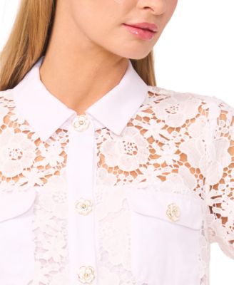 Women's Collared Neck Short-Sleeve Top