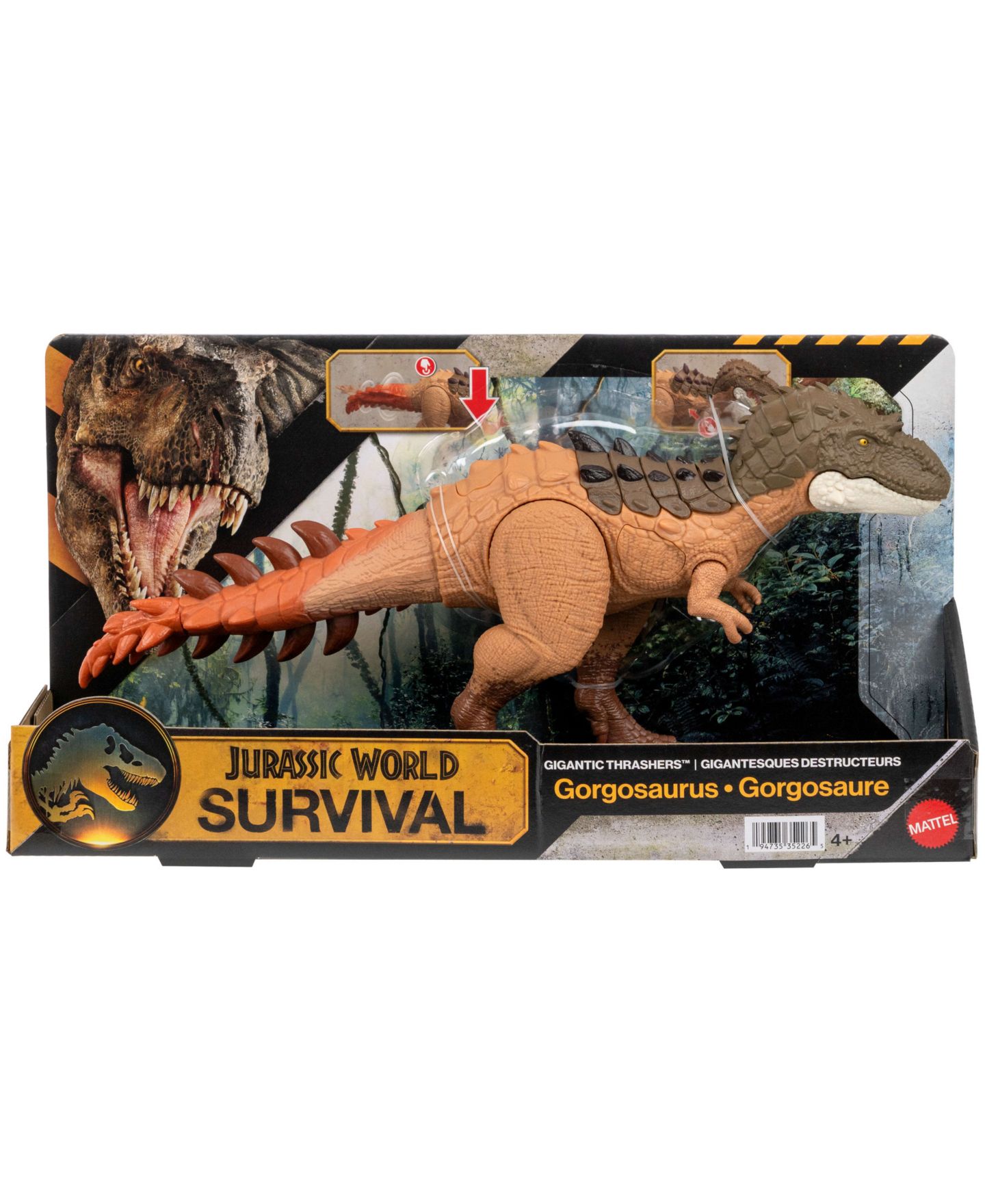 Детская фигурка Jurassic World Gigantic Thrashers Gorgosaurus Action Figure, Ages 4+ — фото 6