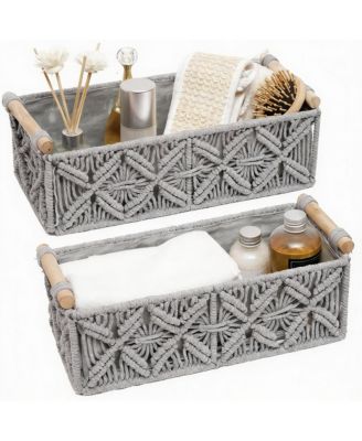 Handmade Cotton Rope Storage Baskets - Multiroom Decor & Organization