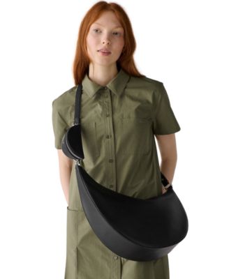 Duo Large Pebbled Leather Crossbody Bag