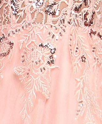 Juniors' Wide Straps Sweetheart Neck Ball Gown