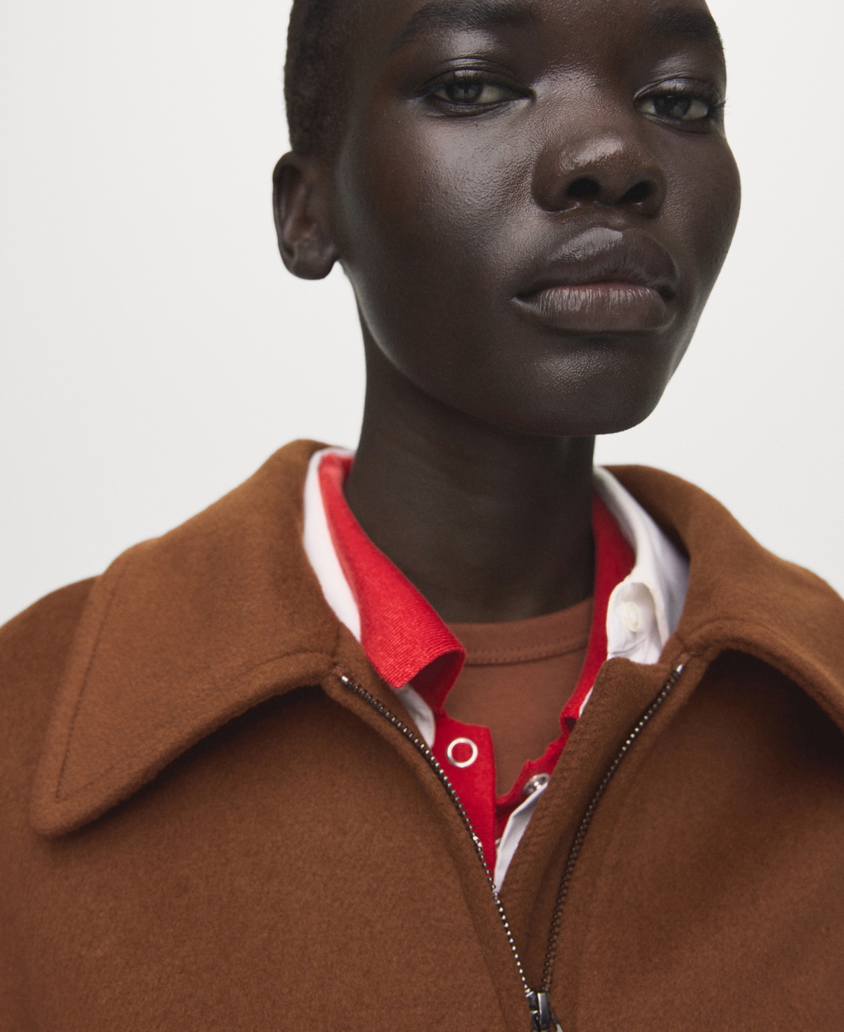 Mango Women's Shirt Collar Wool Jacket