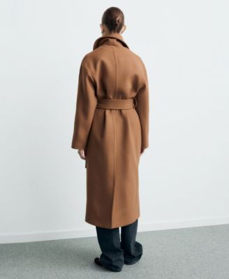 Women's Belted Manteco Wool Coat
