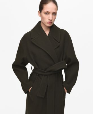 Women's Belted Manteco Wool Coat