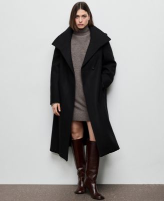Women's Belted Manteco Wool Coat