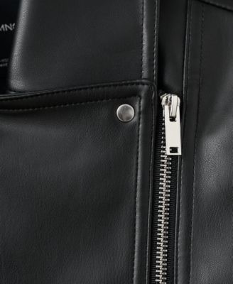 Women's Faux-Leather Biker Jacket