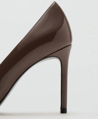 Women's Asymmetrical Patent Leather Court Shoes