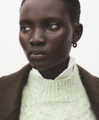 Women's Perkins Neck Braided Sweater