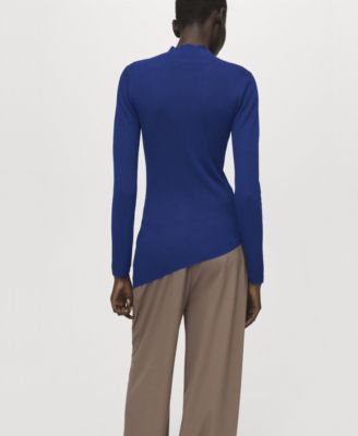 Women's Asymmetrical Turtleneck Sweater