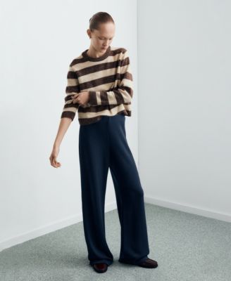 Women's Elastic Waist Straight-Fit Pants