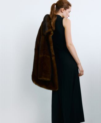 Women's Brooch Turtleneck Knitted Dress