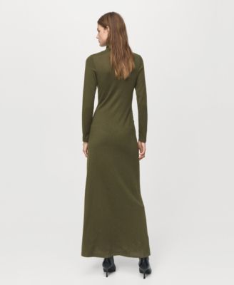 Women's Brooch Turtleneck Knitted Dress