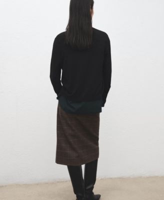 Women's V-Neck Knitted Cardigan Sweater