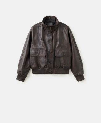 Women's Oversize Leather Biker Jacket