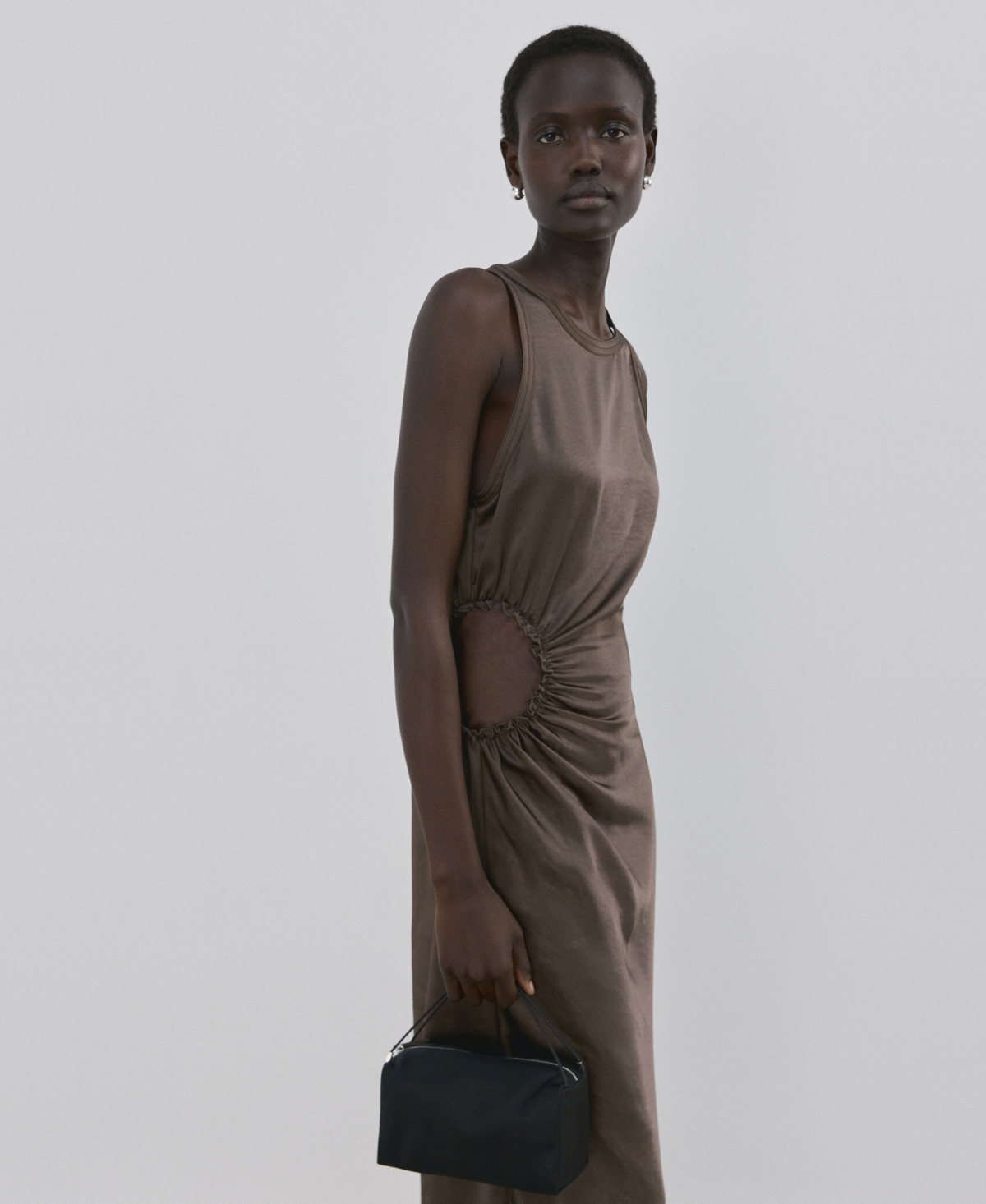 Mango Women's Gathered Detail A-Line Dress