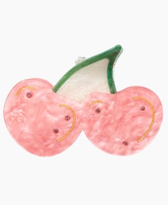 Cherry and Stripe Claw Clip, 2-Piece Set