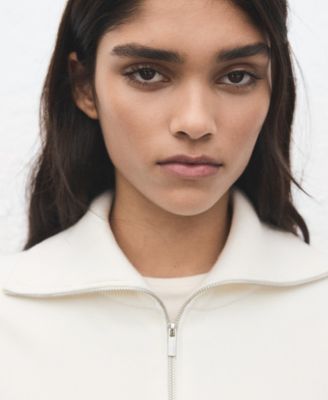 Women's Bicolor High Collar Sweater