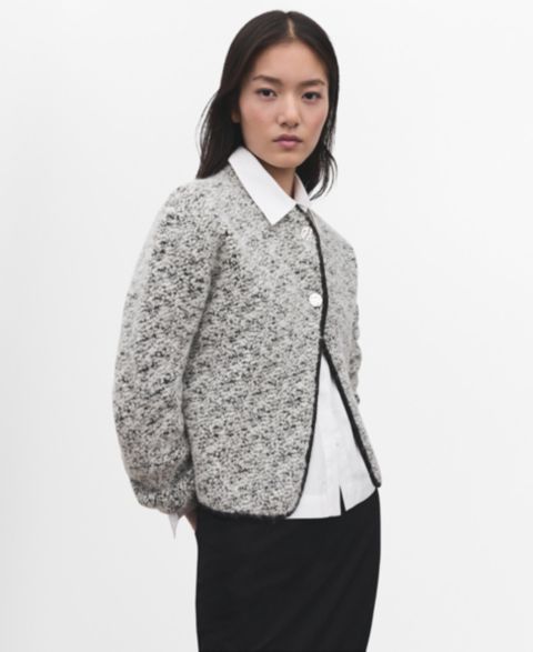 Женские куртки MANGO Women's Flecked Cotton-Blend Jacket