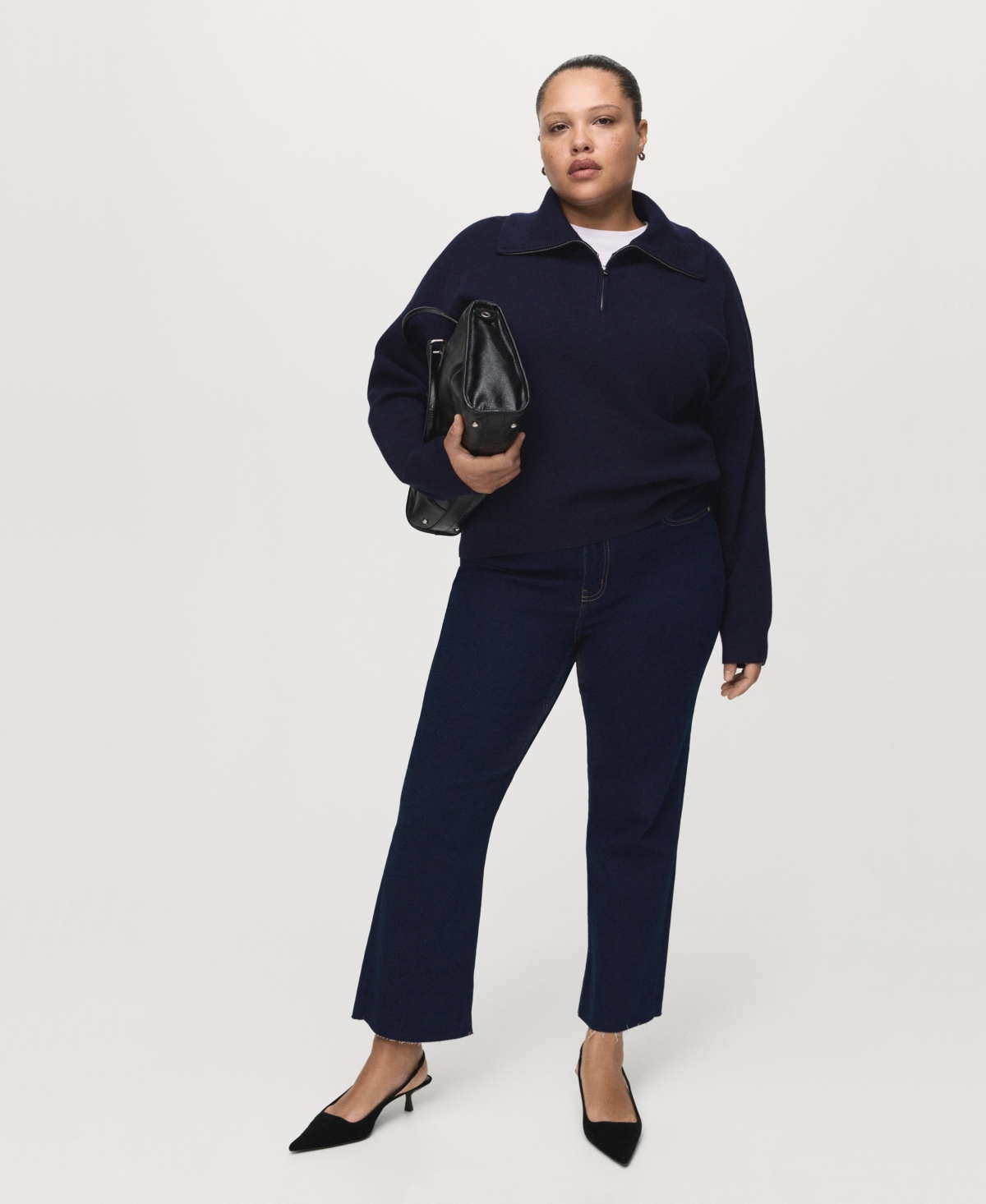 Mango Women's Sienna Flared Cropped Jeans