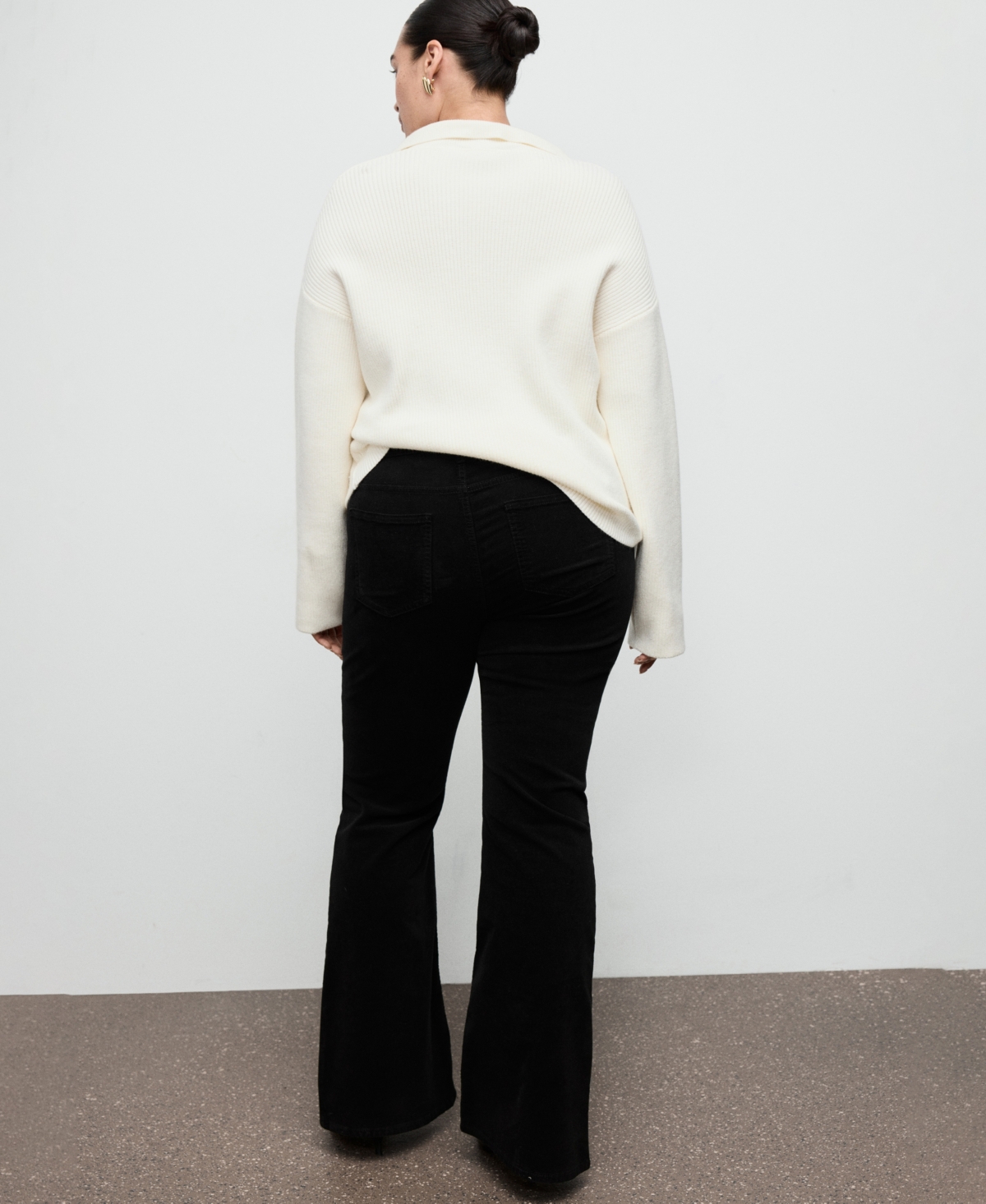 Mango Women's Velvet Flared Jeans