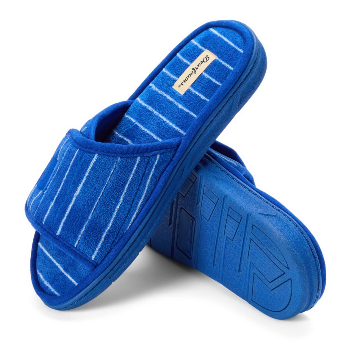 Мужские Dearfoams Men's Collin Terry Adjustable Shower Slide House Slipper — фото 1