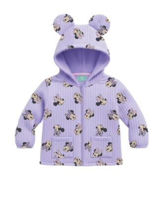 Baby Girls' Minnie Mouse Bodysuit, Hooded Jacket & Pants, 3-Piece Set