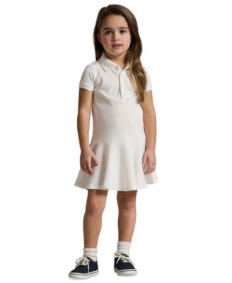 Toddler and Little Girls  Cotton Mesh Stretch Shortsleeve  Polo Dress
