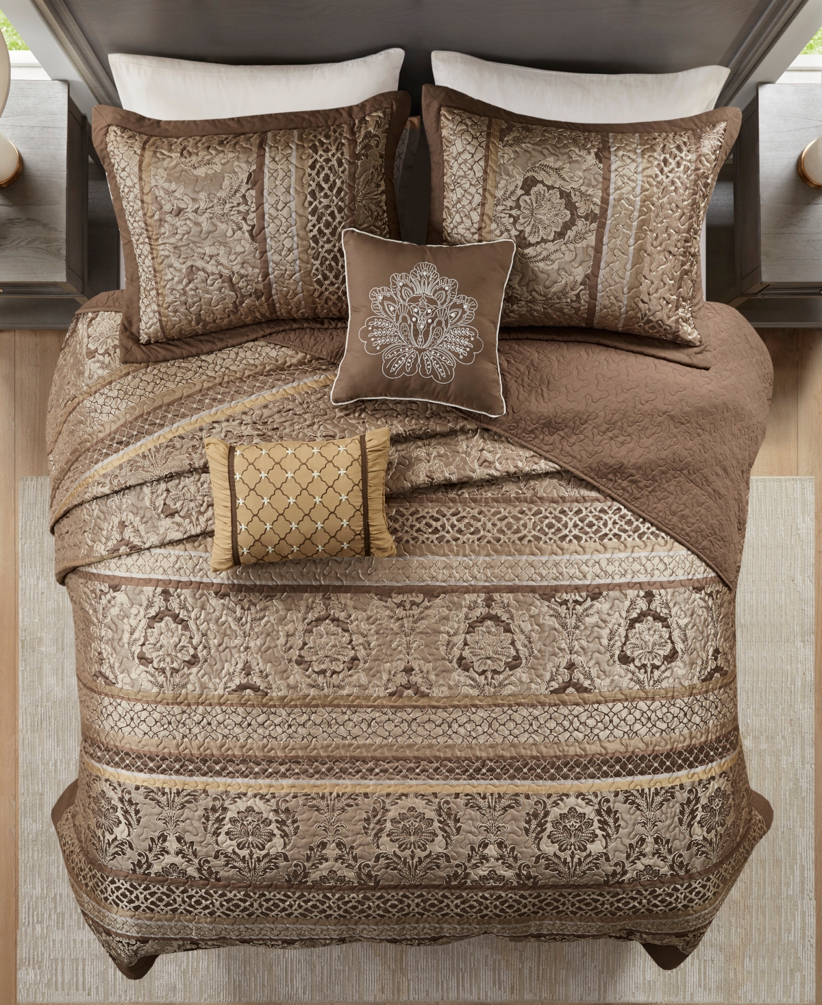 Madison Park Bellagio Quilted 5-Pc. Bedspread Set