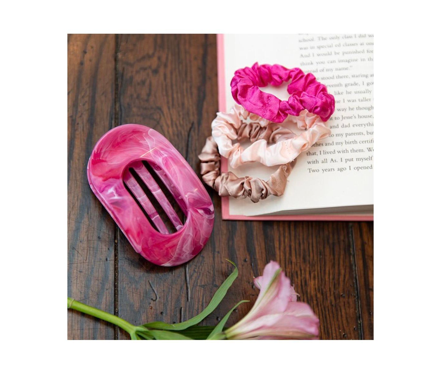 Женские аксессуары для волос Headbands of Hope Satin Scrunchie Set - Hot Pink, Light Pink, Mauve — фото 6